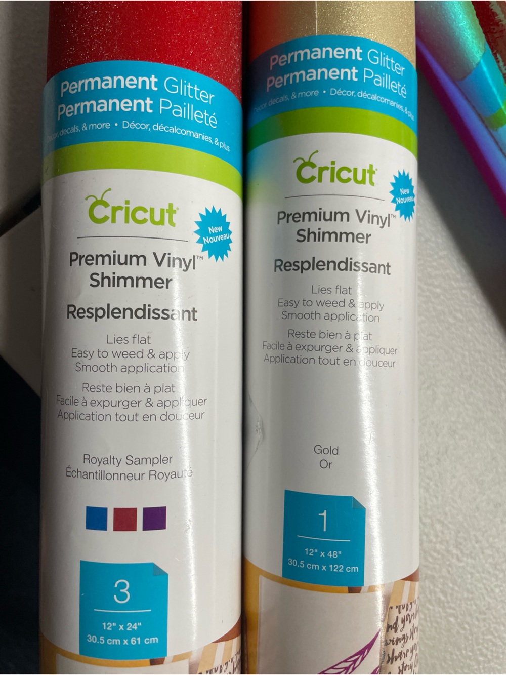 Cricut (4) The Paper Studio (4)
crafting vinyls rolls Holographic, glitter - Picture 6 of 12